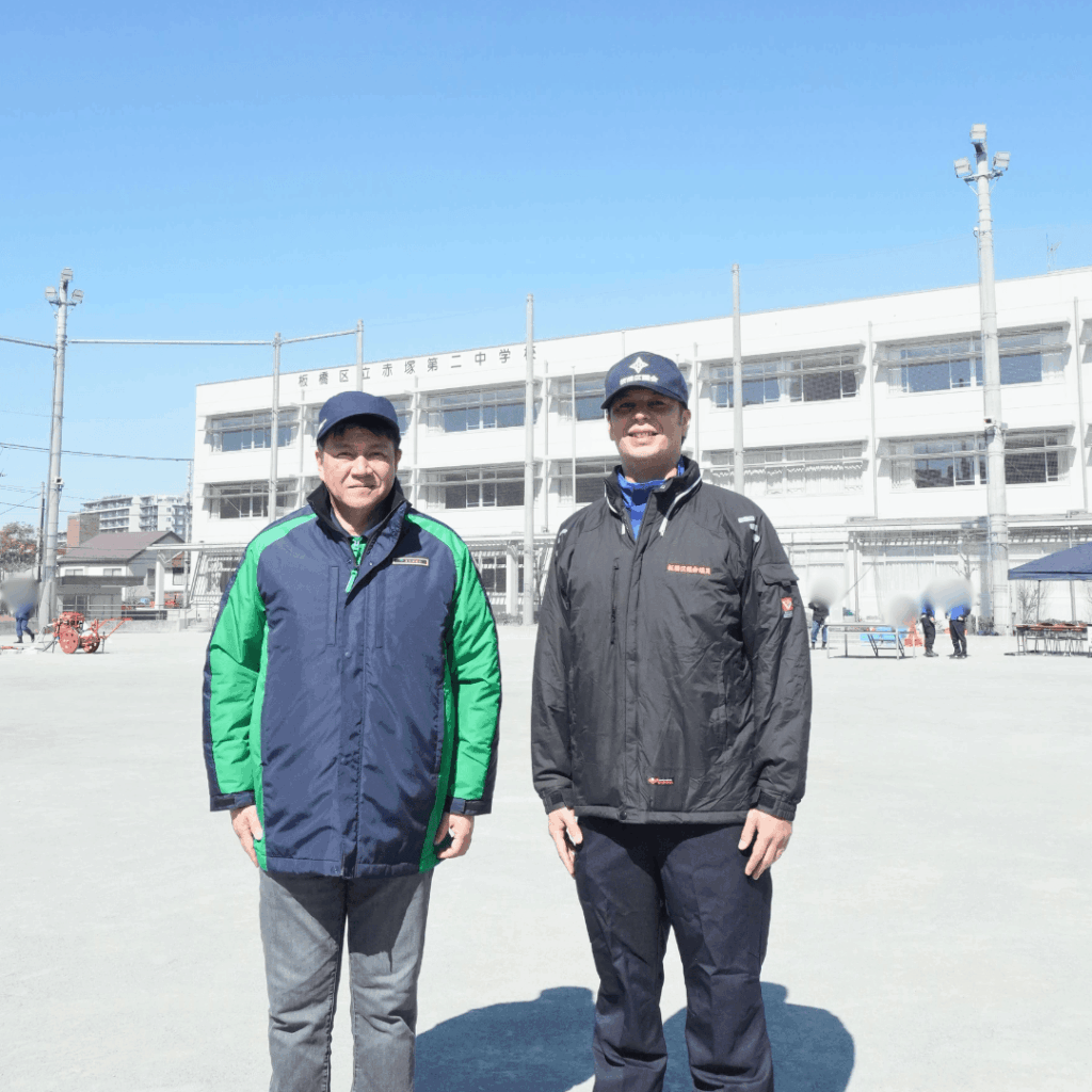 【板橋区】板橋区立赤塚第二中学校で「総合防災訓練」に見学・参加いたしました(板橋区議会議員 近藤タカヒロ)